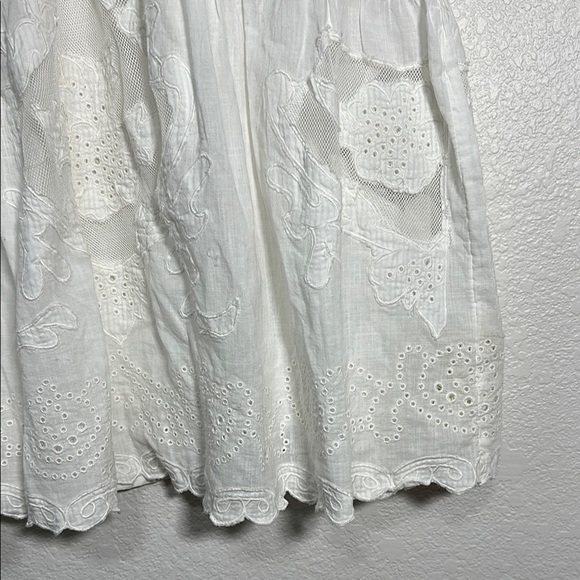 Free People Serenity Embroidered Cotton Minidress M - Picture 6 of 9